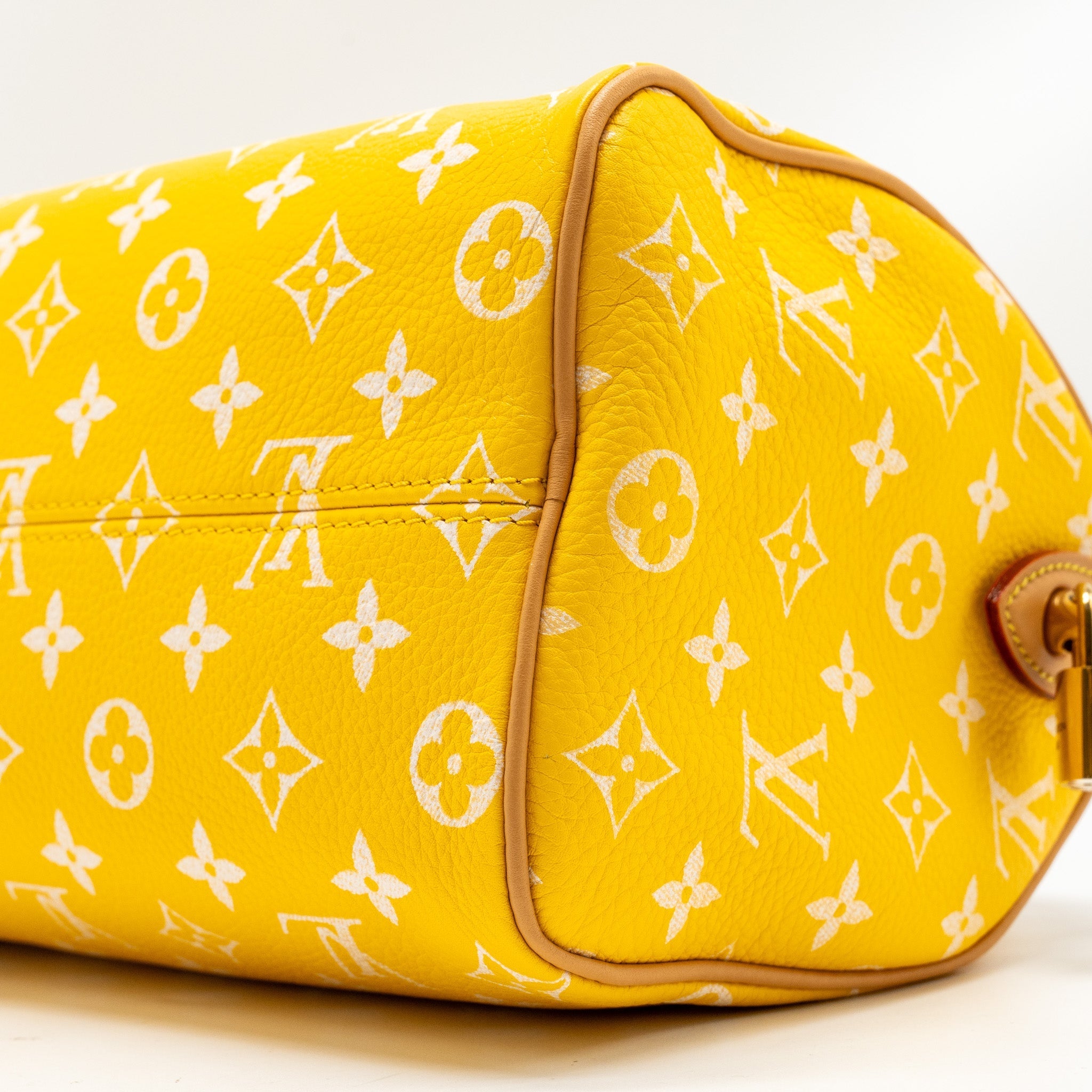 LOUIS VUITTON SPEEDY P9 BANDOULIÈRE 25 MONOGRAM SOFT CALFSKIN JAUNE MAT GHW
