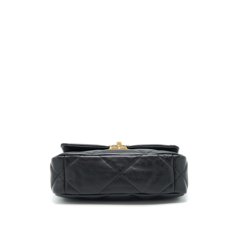 CHANEL 19 SMALL BAG LAMBSKIN BLACK MULTICOLOUR HARDWARE