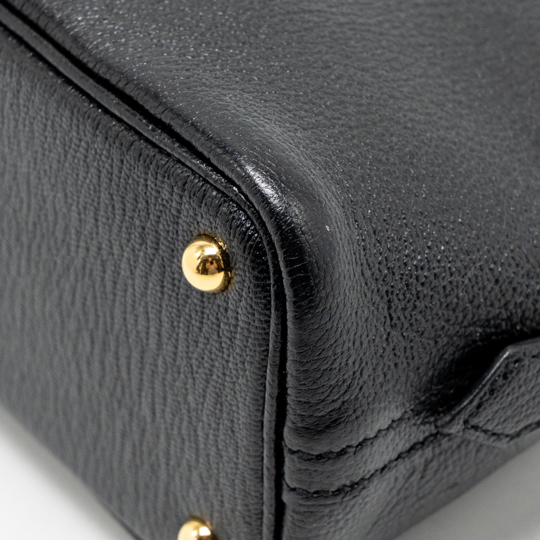HERMES MINI BOLIDE CHEVRE MYSORE LEATHER BLACK GHW