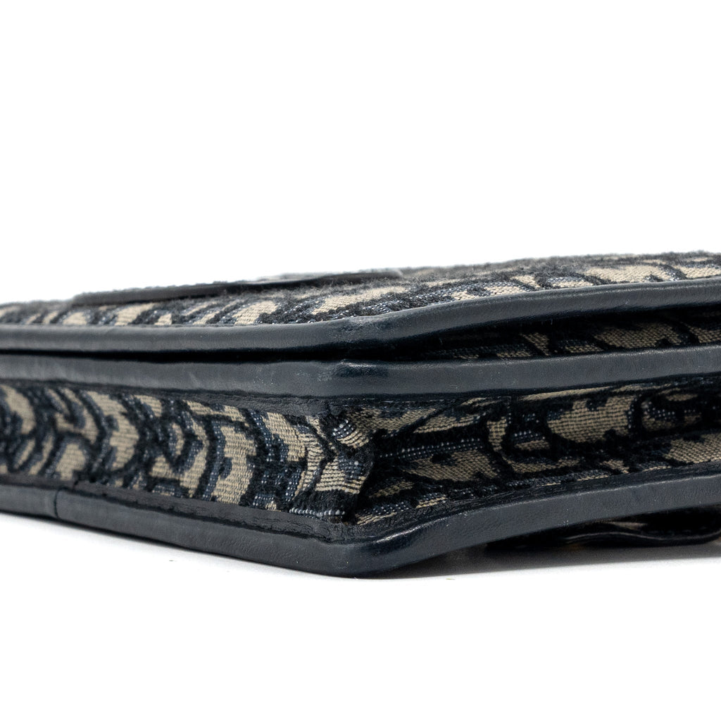 DIOR 2-IN-1 30 MONTAIGNE POUCH DIOR OBLIQUE JACQUARD BLUE GHW