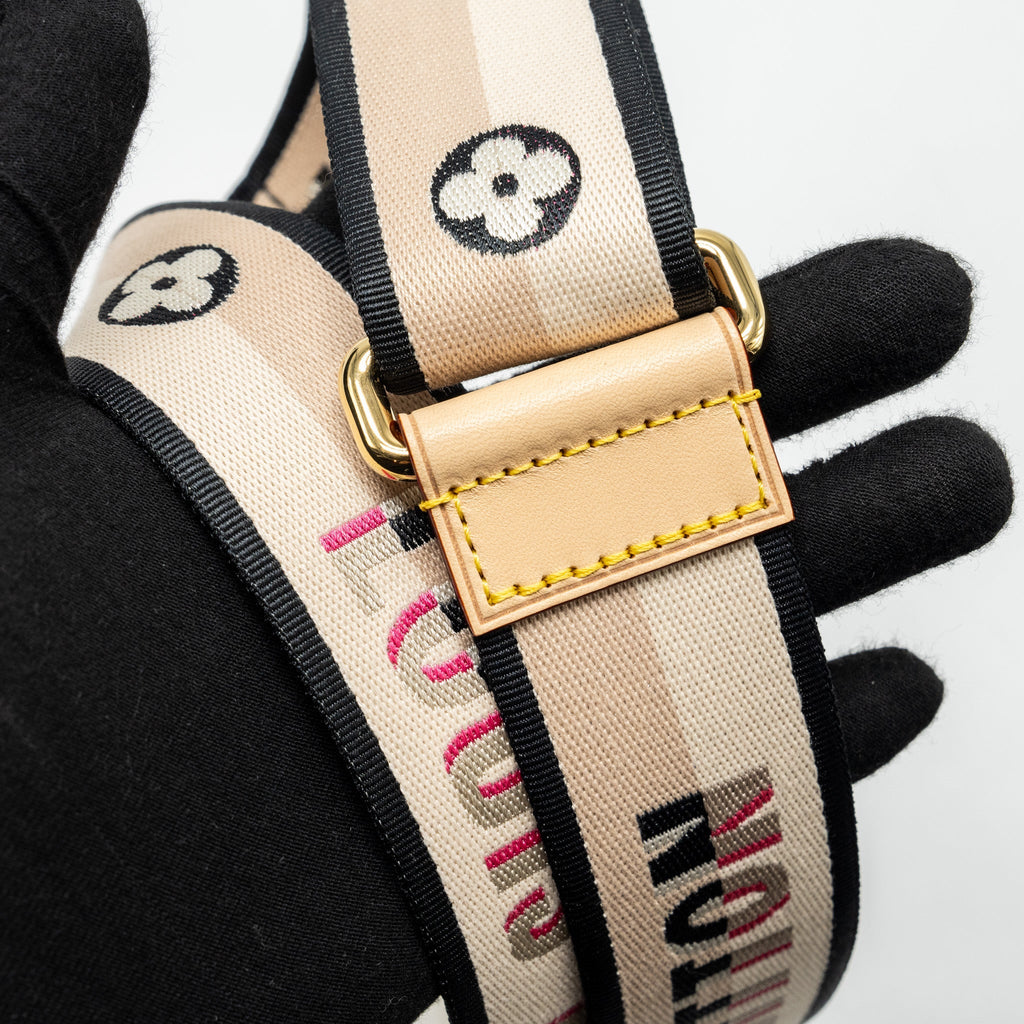 LOUIS VUITTON SPEEDY BANDOULIERE 20 MONOGRAM CANVAS BLACK STRAP GHW
