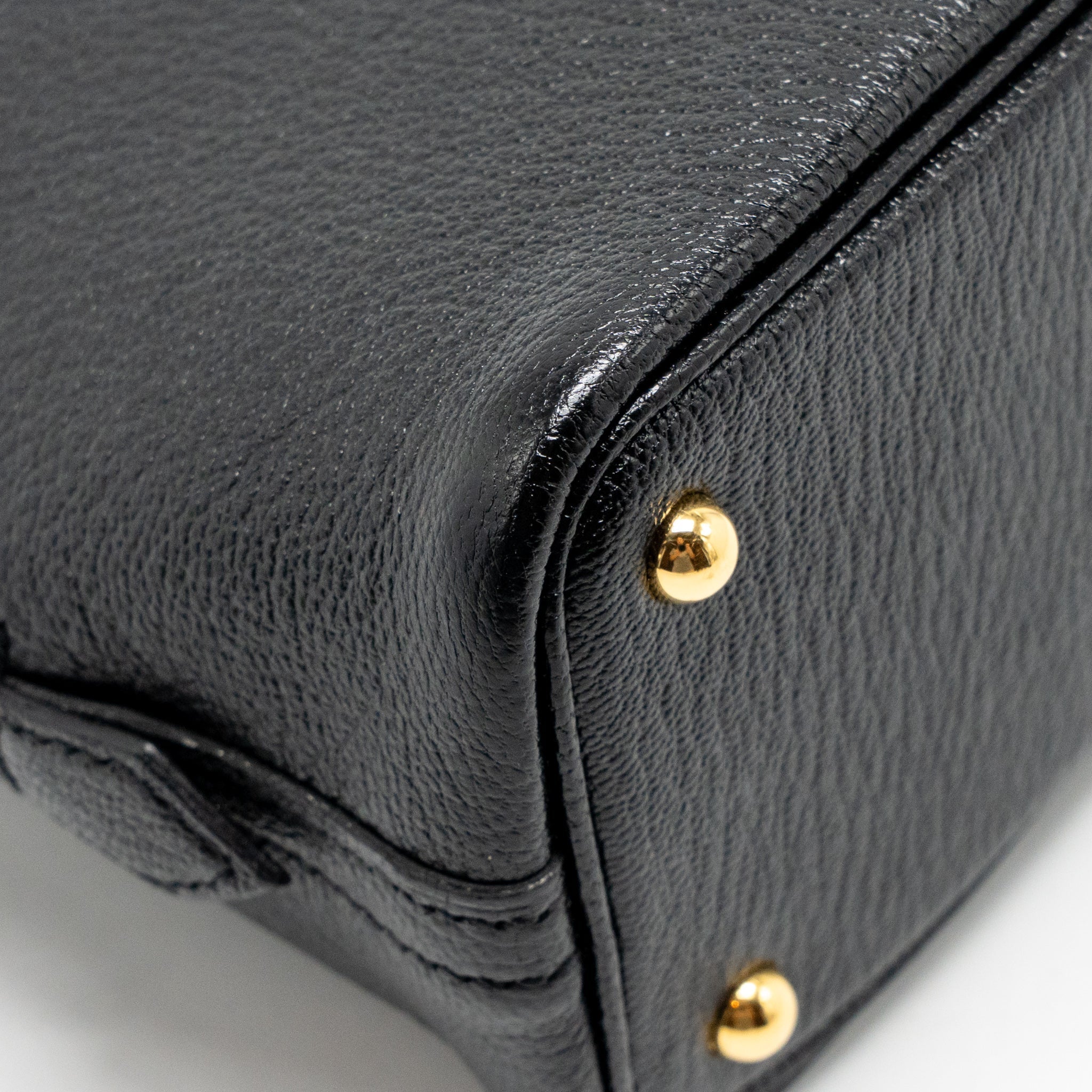 HERMES MINI BOLIDE CHEVRE MYSORE LEATHER BLACK GHW