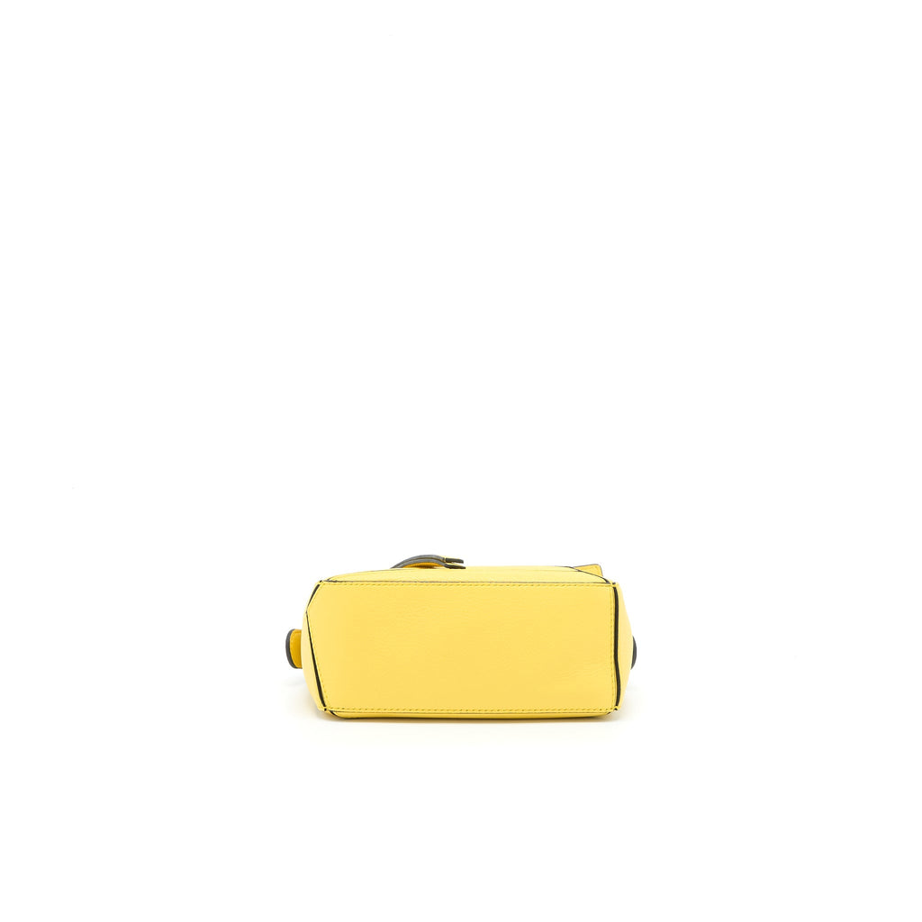 LOEWE MINI PUZZLE BAG CALFSKIN YELLOW SHW