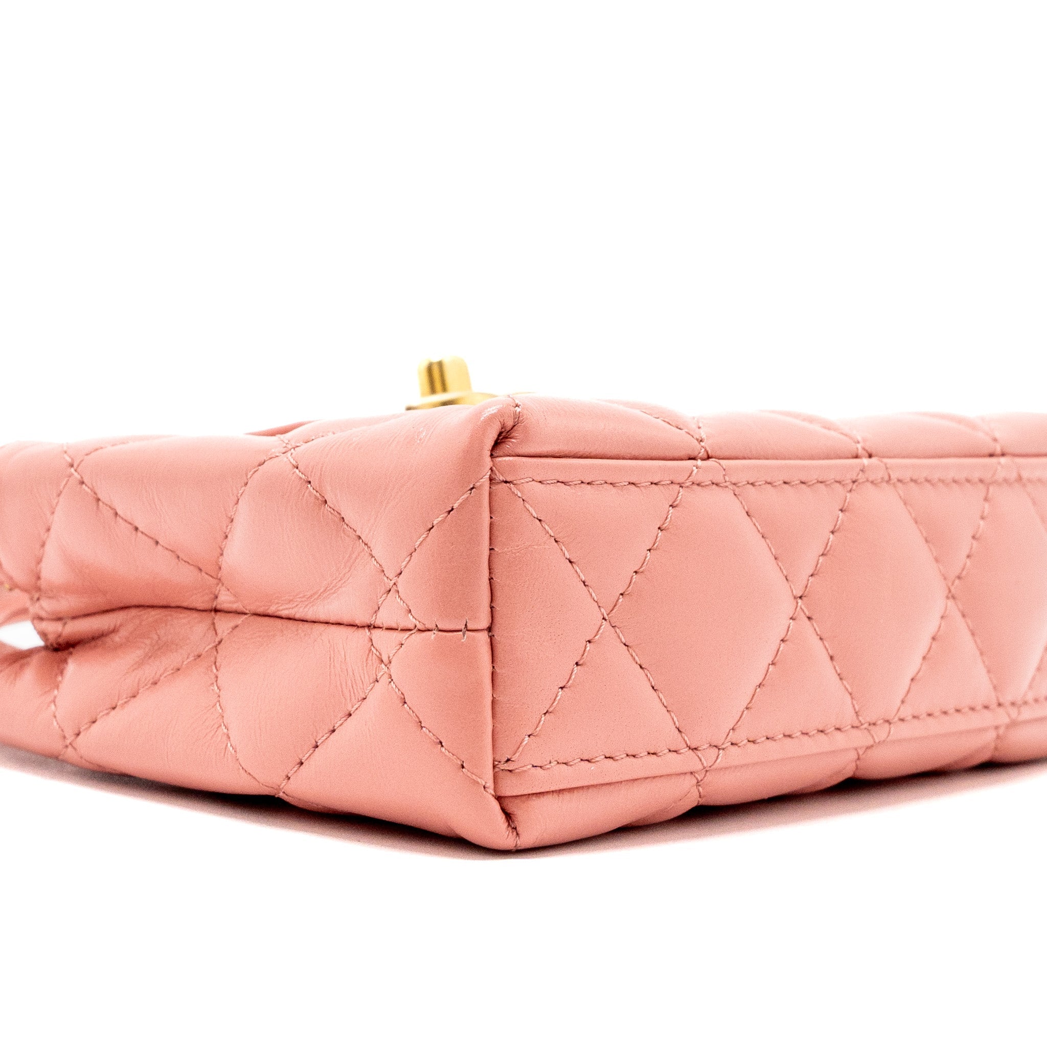 CHANEL 23K NANO SHOPPING TOTE CALFSKIN PINK GHW(MICROCHIP)