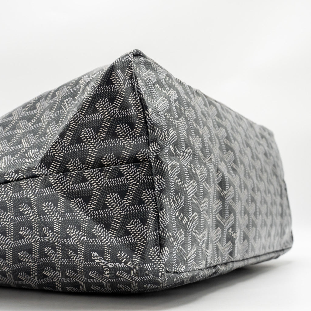 GOYARD SAINT LOUIS PM TOTE GOYARDINE CANVAS / CALFSKIN GREY