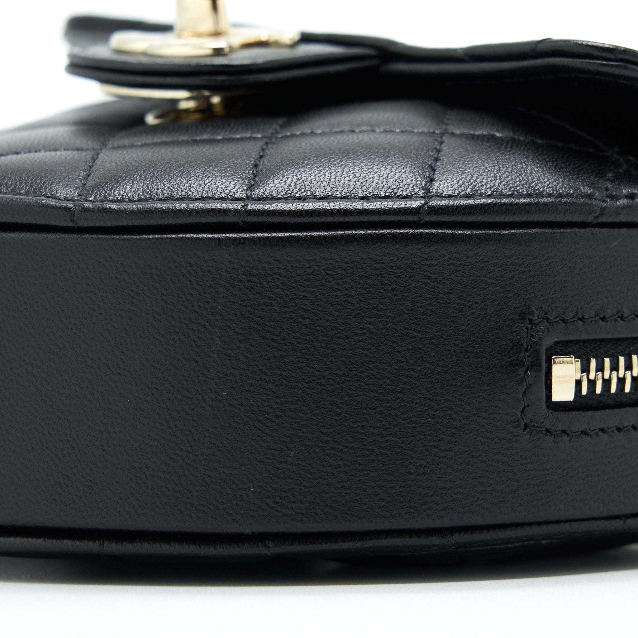 CHANEL 22S SMALL HEART BAG LAMBSKIN BLACK LGHW