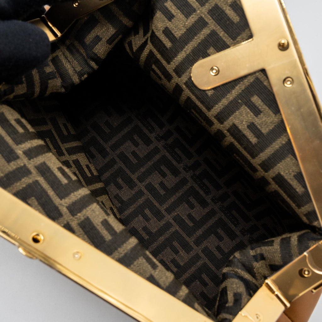 FENDI FIRST MEDIUM NAPPA LAMBSKIN CARAMEL GHW