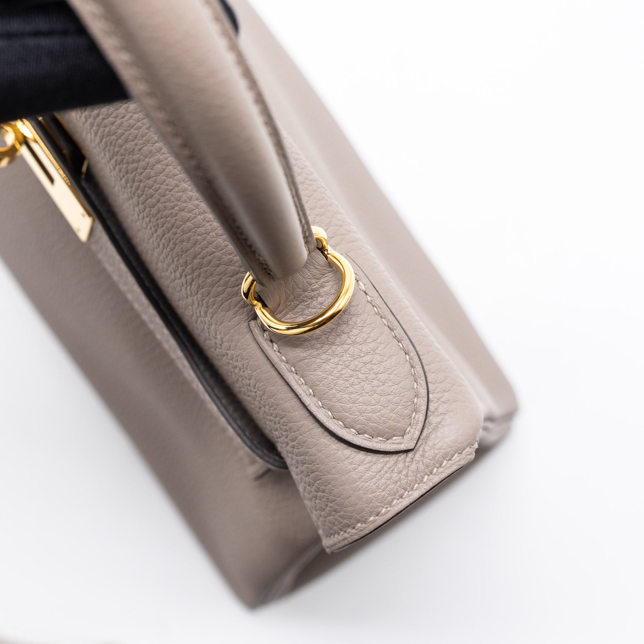 HERMES KELLY 28 TOGO M8 GRIS ASPHALTE GHW