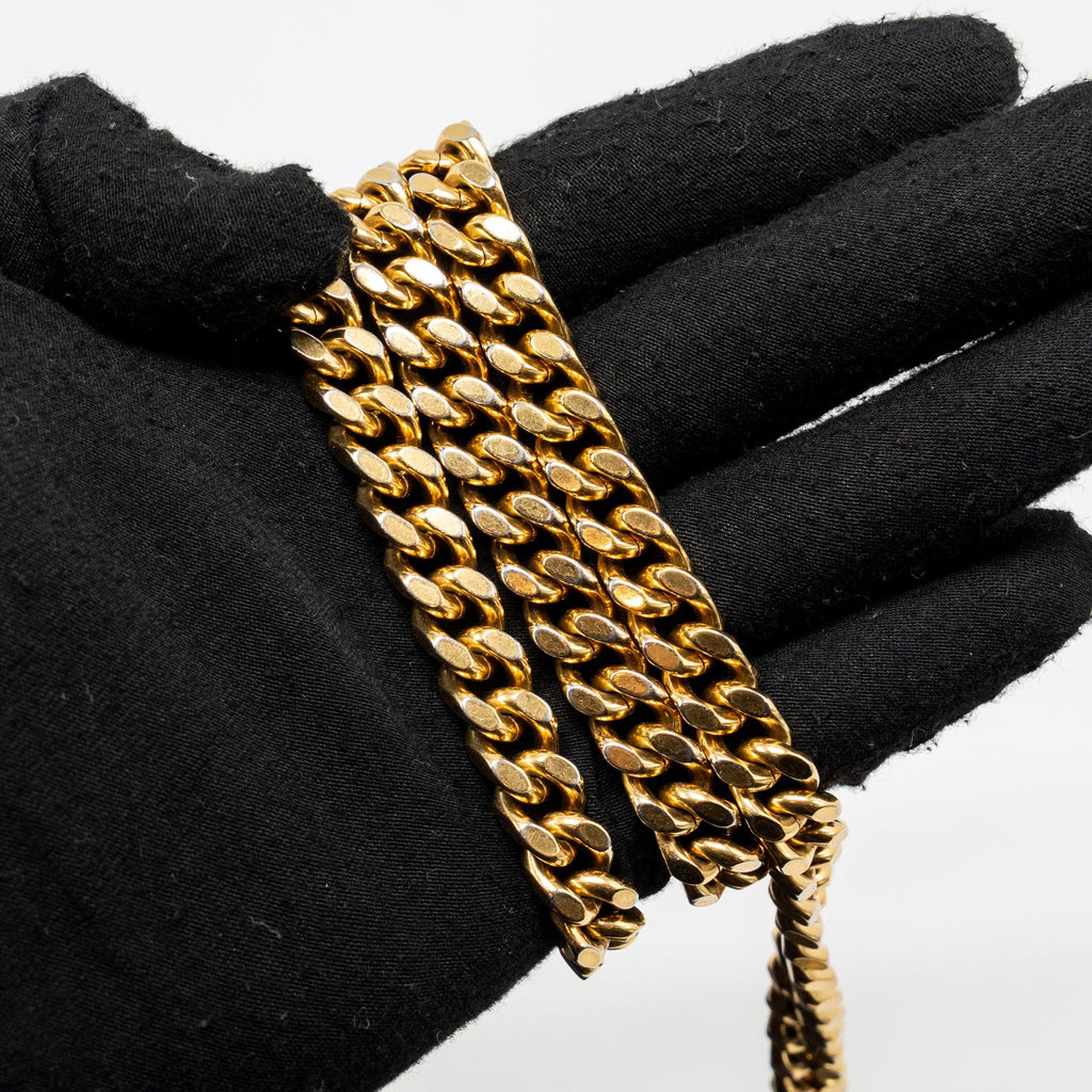 SAINT LAURENT/YSL LARGE KATE CHAIN BAG GRAINED CALFSKIN BLACK GHW