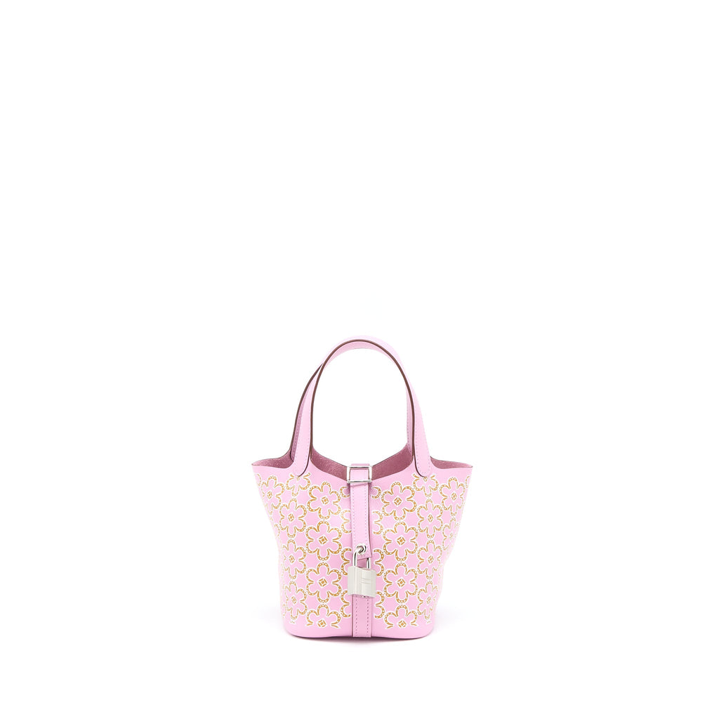 HERMES LUCKY DAISY MICRO PICOTIN 14 LOCK BAG SWIFT MAUVE SYLVESTRE SHW
