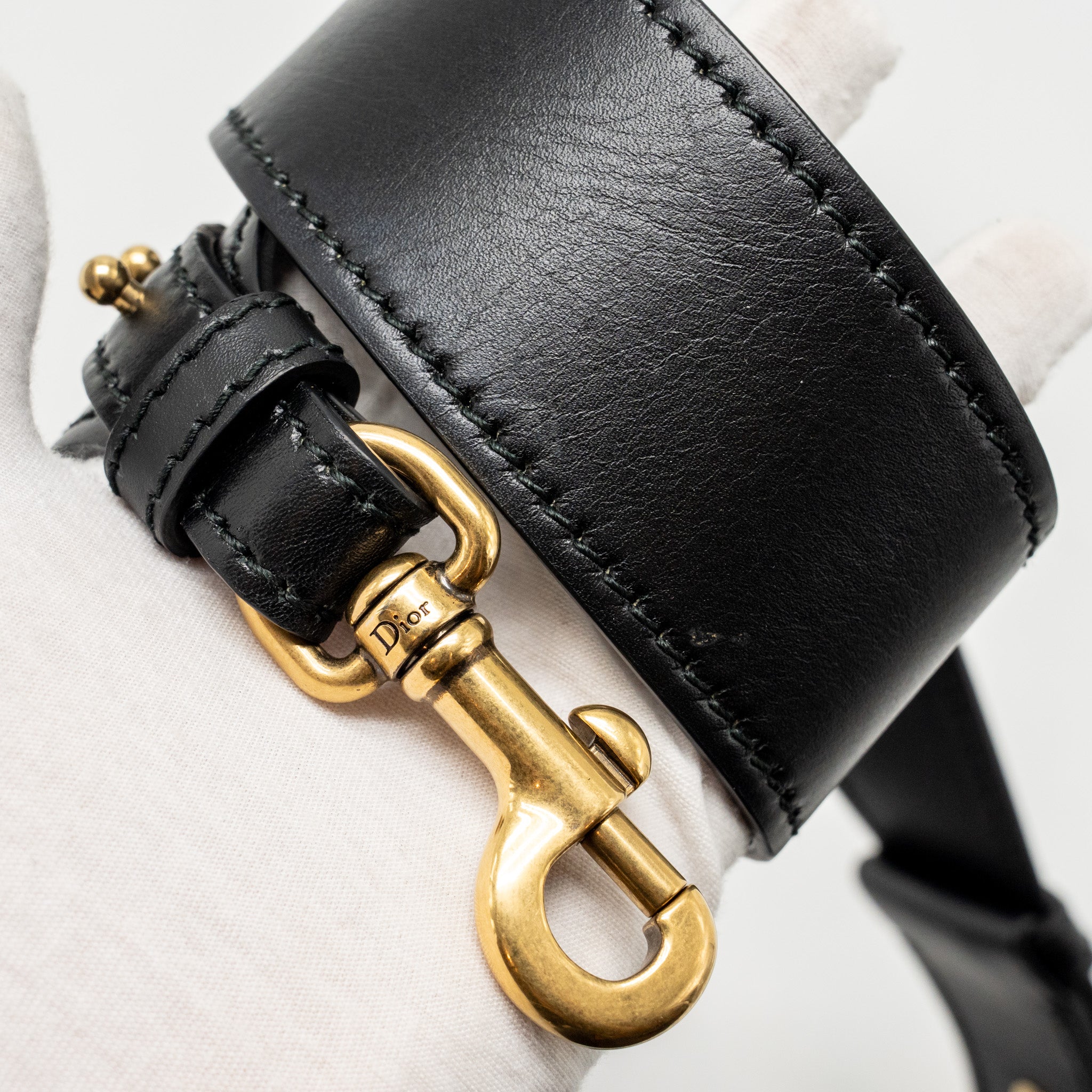 DIOR D-FENCE SADDLE BAG CALFSKIN BLACK GHW
