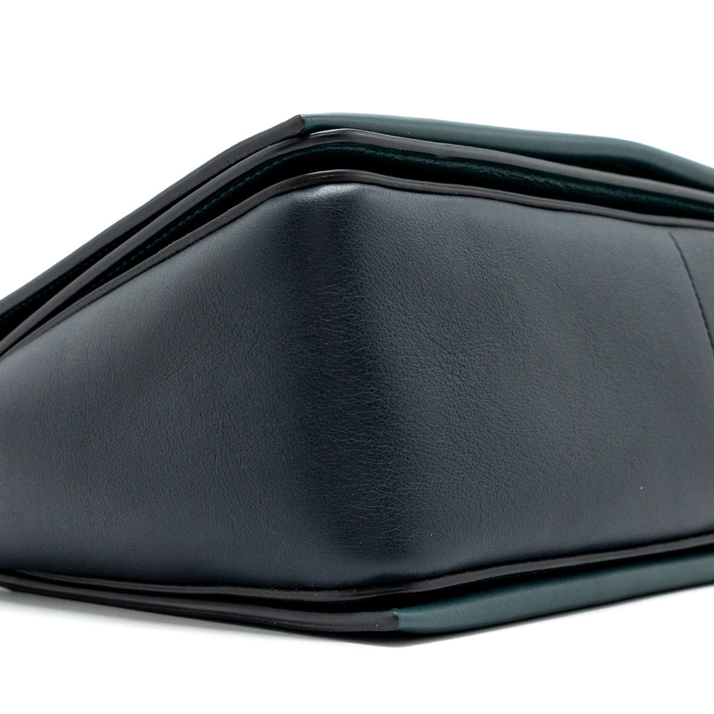 CELINE FRAME BAG CALFSKIN DARK GREEN/ DARK BLUE GHW