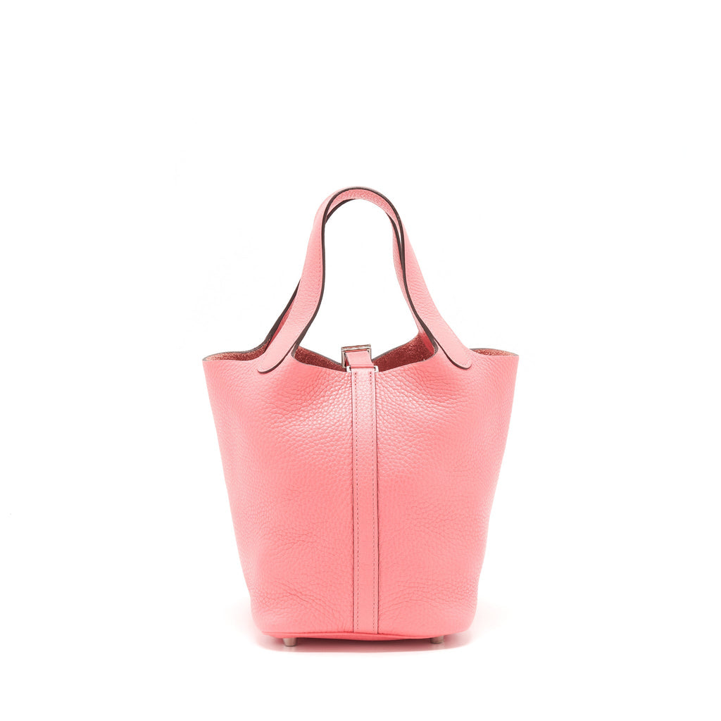 HERMES PICOTIN 18 LOCK BAG ROSE AZALEE SHW