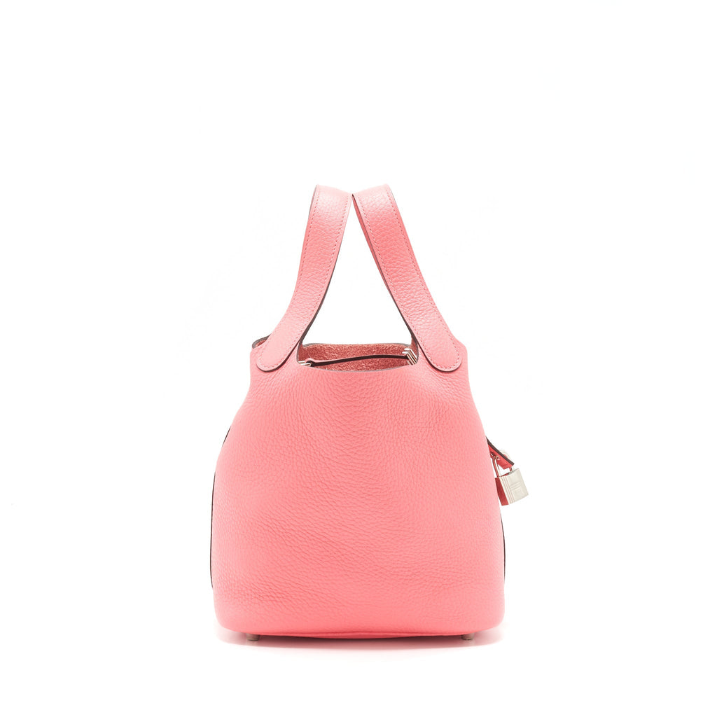 HERMES PICOTIN 18 LOCK BAG ROSE AZALEE SHW