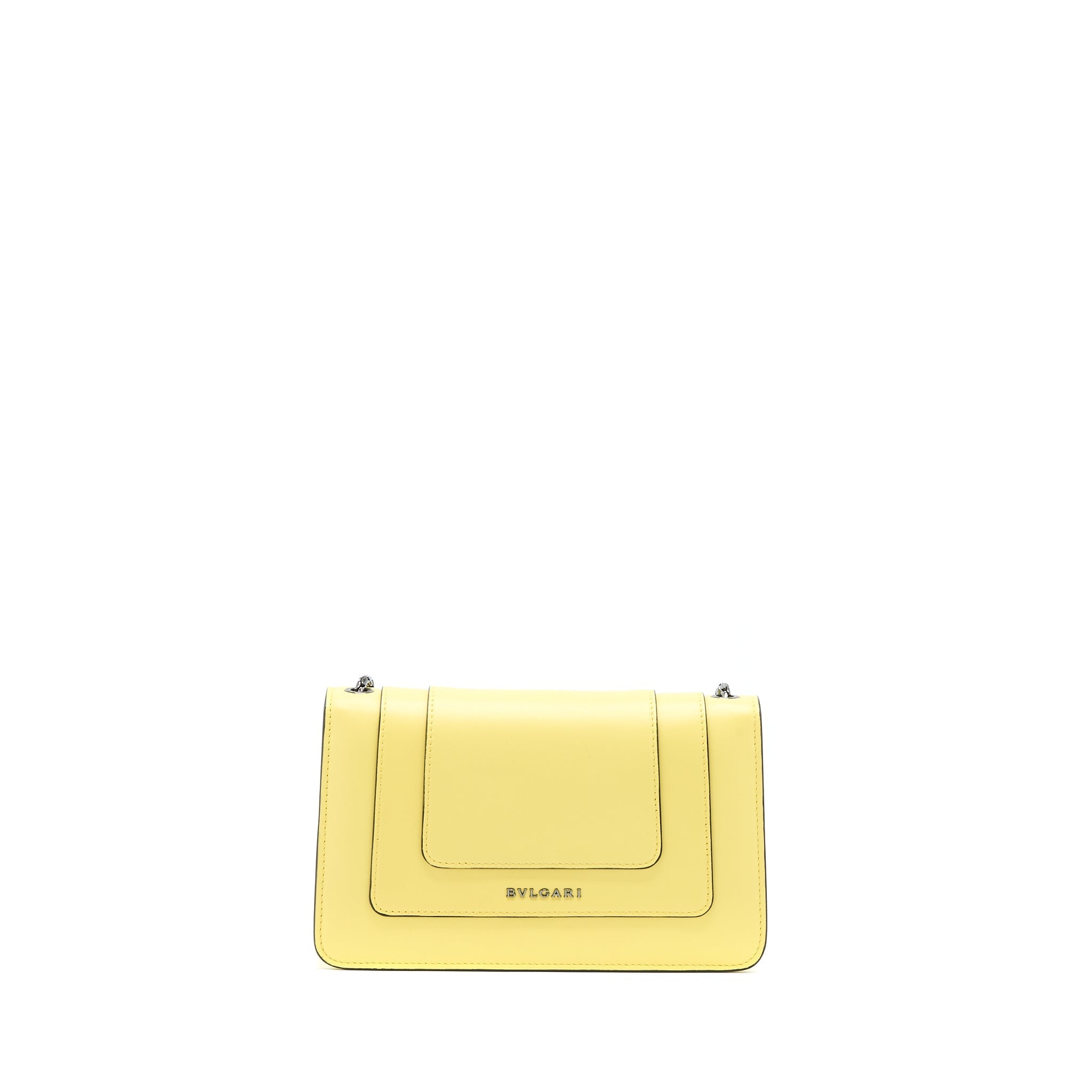 BVLGARI SERPENTI FOREVER CROSSBODY BAG CALFSKIN YELLOW WITH BLACK HARDWARE