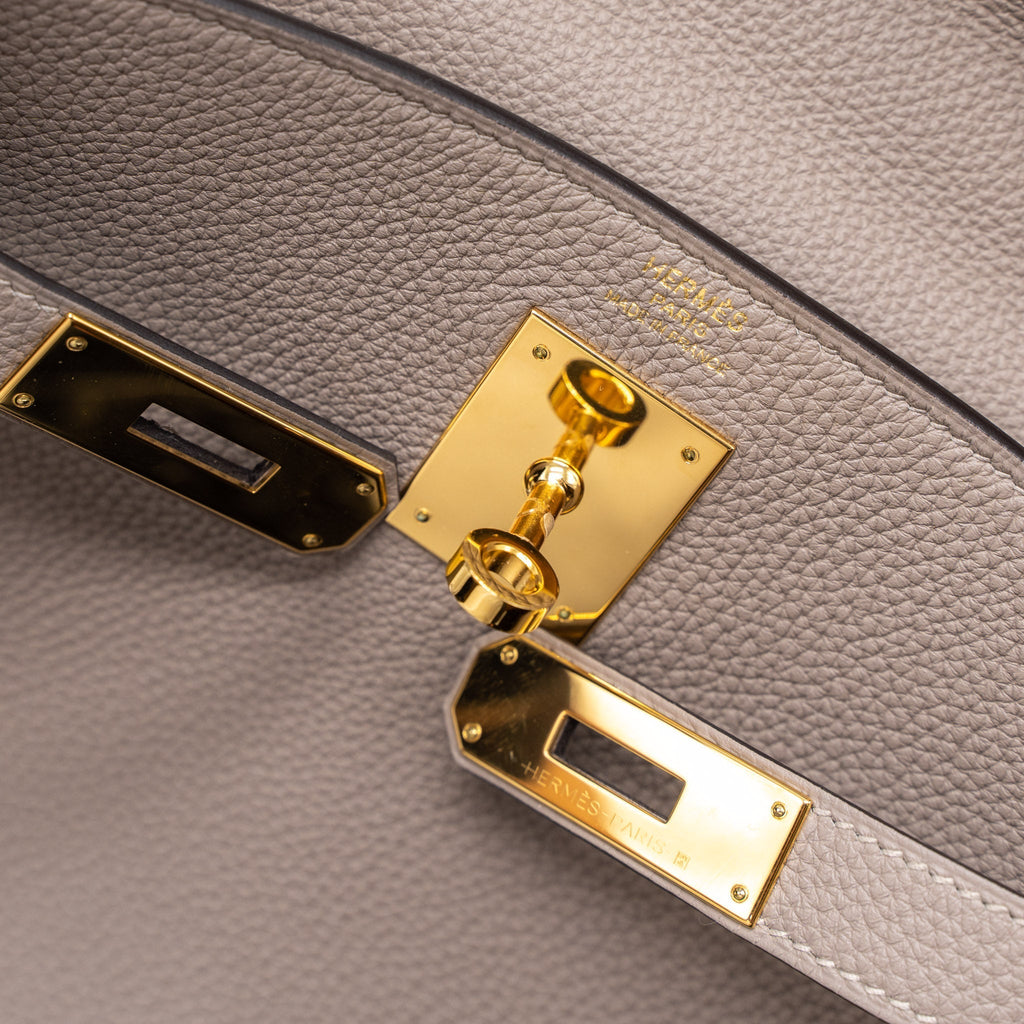 HERMES KELLY 28 TOGO M8 GRIS ASPHALTE GHW