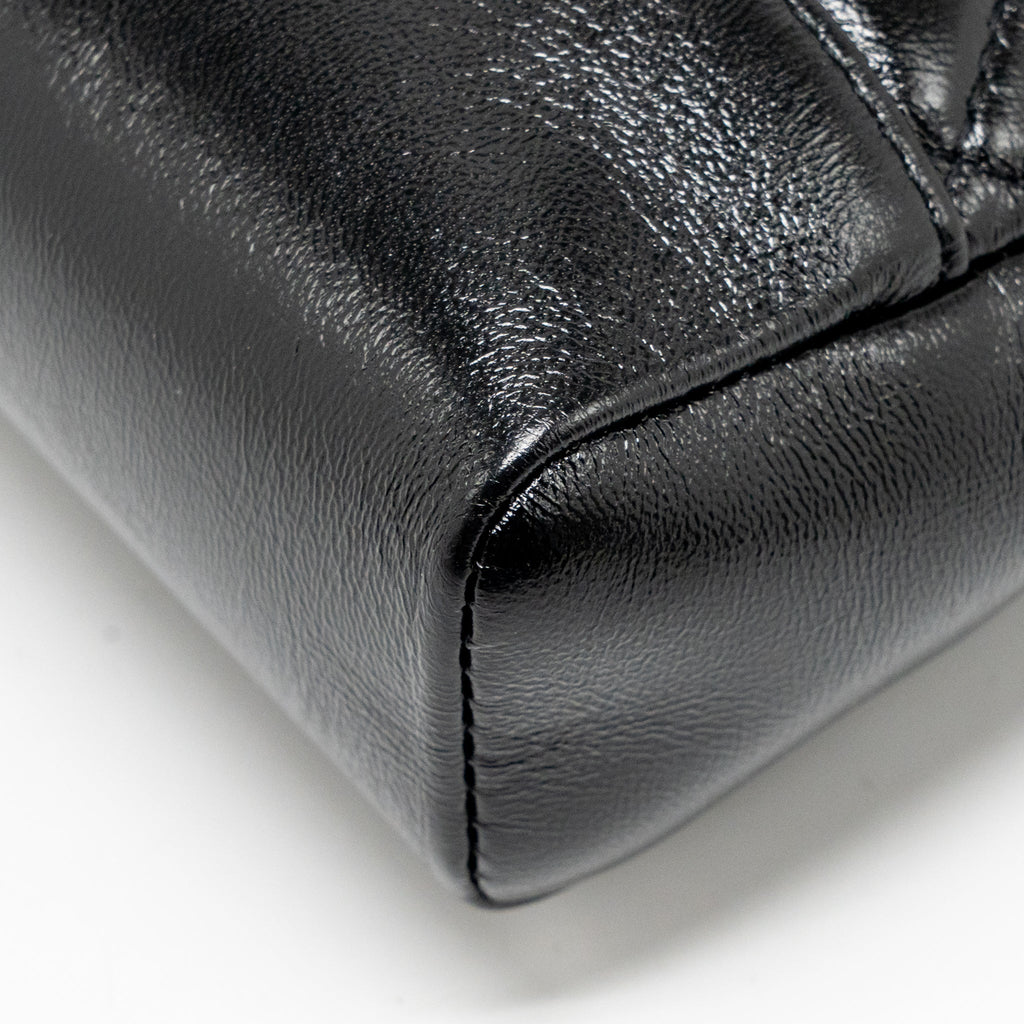 CHANEL MINI 31 BAG SHINY LAMBSKIN BLACK LGHW (MICROCHIP)