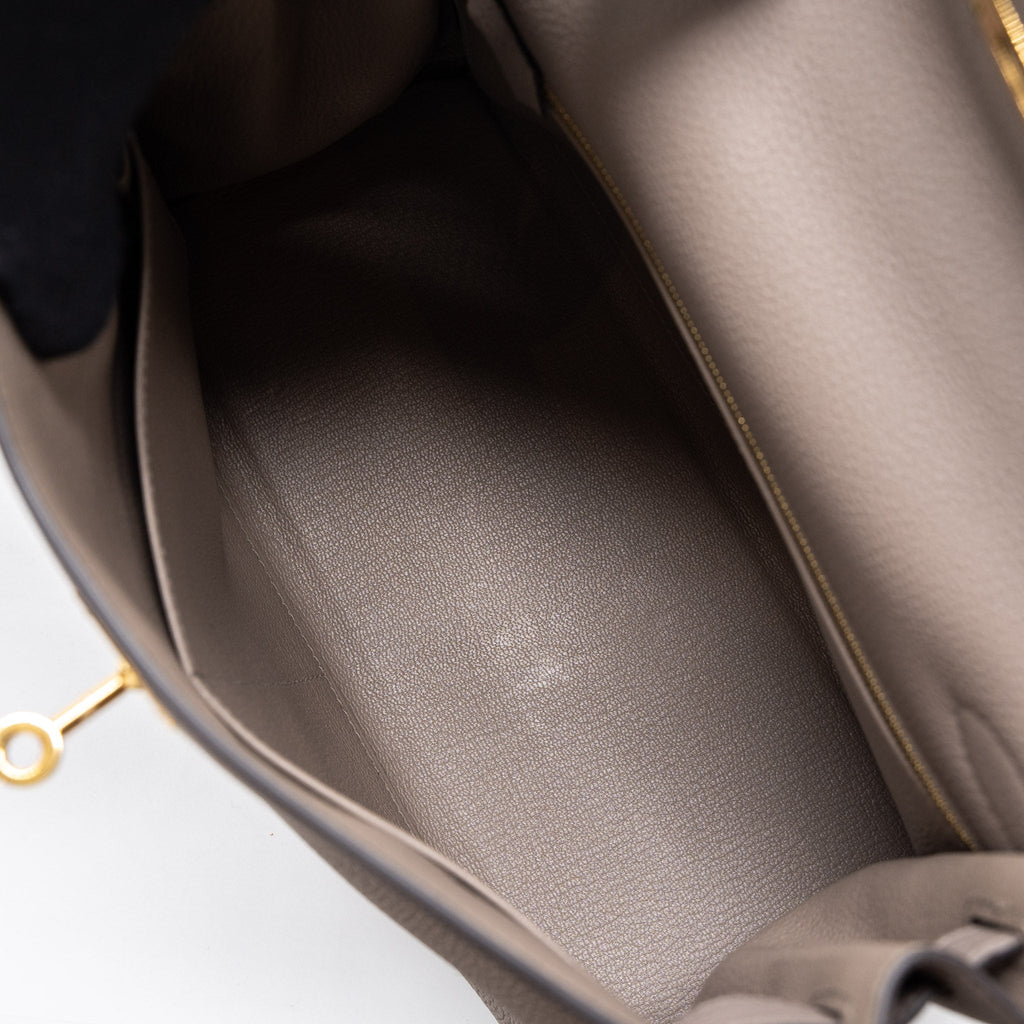 HERMES KELLY 28 TOGO M8 GRIS ASPHALTE GHW