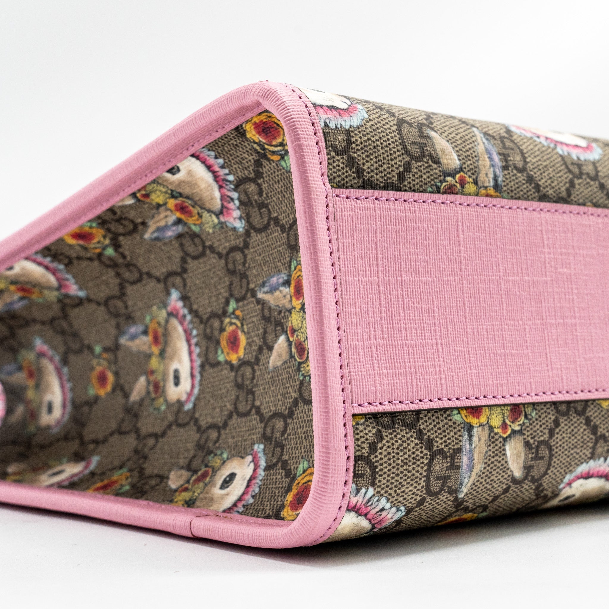 GUCCI CHILDREN’S YUKO HIGUCHI TOTE BAG GG SUPREME CANVAS/LEATHER PINK/MULTICOLOUR SHW