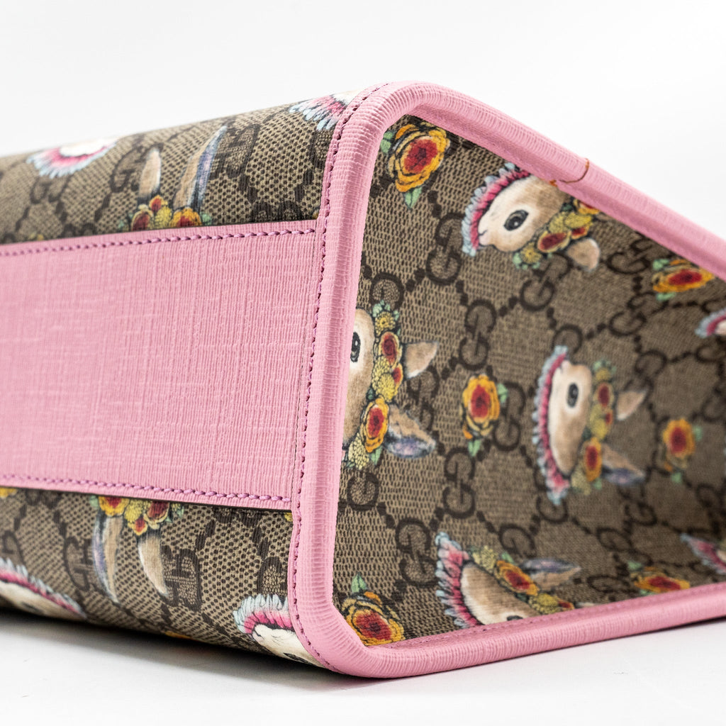 GUCCI CHILDREN’S YUKO HIGUCHI TOTE BAG GG SUPREME CANVAS/LEATHER PINK/MULTICOLOUR SHW