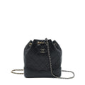 CHANEL SMALL GABRIELLE BACKPACK CALFSKIN BLACK WITH MULTICOLOUR HARDWARE (MICROCHIP)