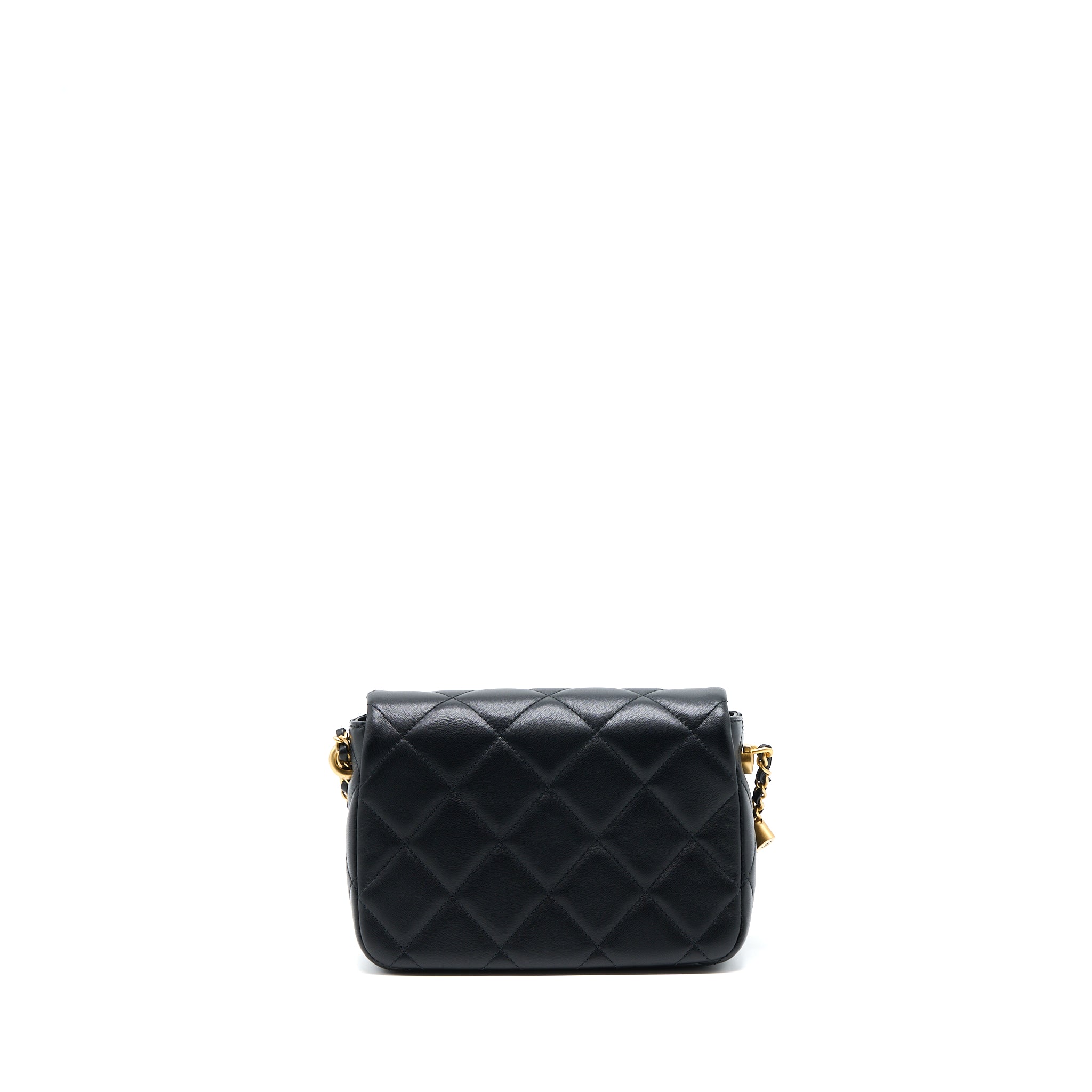 CHANEL MY PERFECT MINI FLAP BAG BLACK GHW (MICROCHIP)