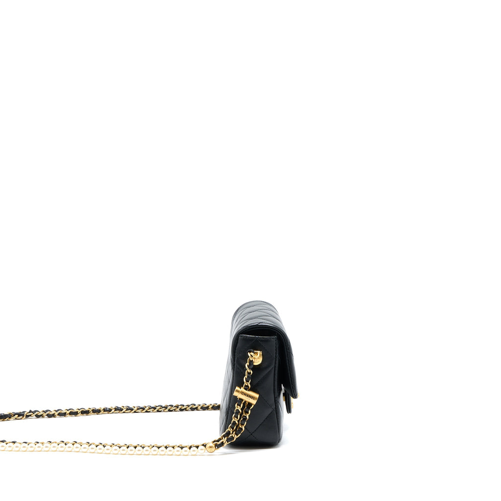 CHANEL MY PERFECT MINI FLAP BAG BLACK GHW (MICROCHIP)