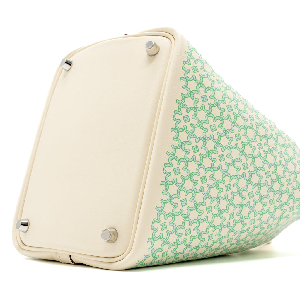 HERMES PICOTIN 18 LUCKY DAISY LOCK BAG SWIFT NATA/VERT/BLANC SHW