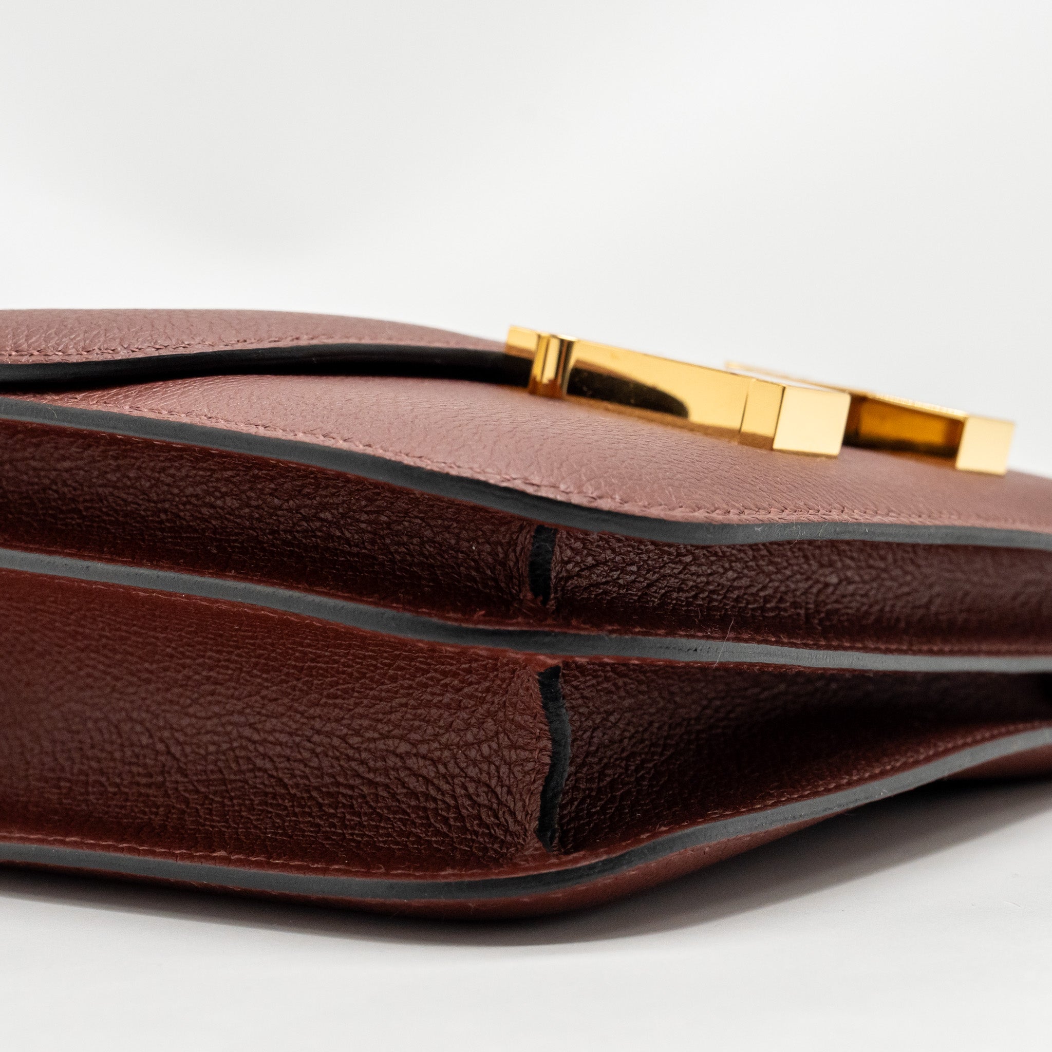 HERMES MINI CONSTANCE EVERCOLOR ROUGE H GHW