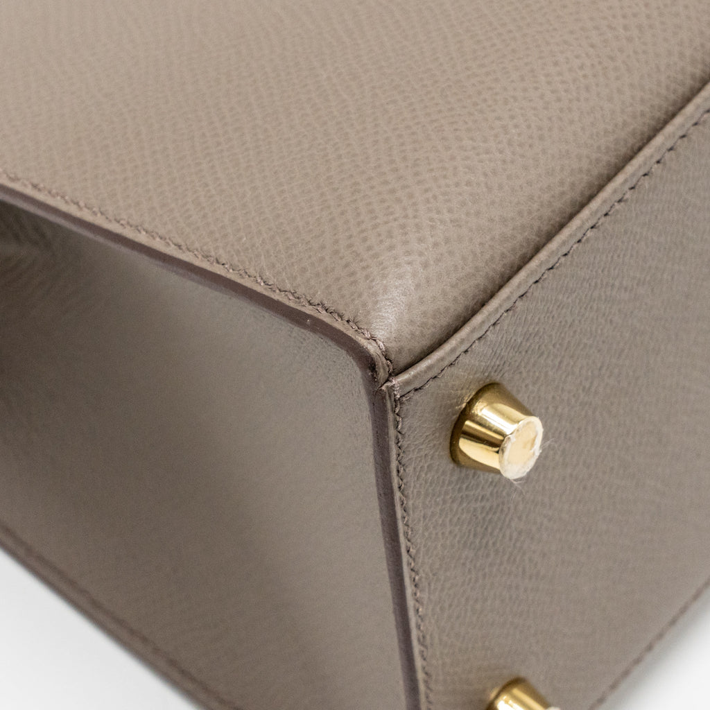 HERMES KELLY 25 EPSOM 8F GRIS ETAIN GHW