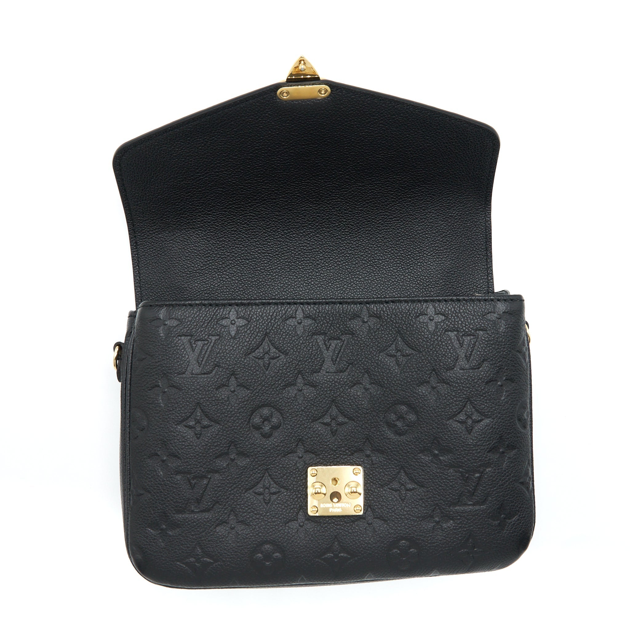 LOUIS VUITTON POCHETTE MÉTIS MONOGRAM EMPREINTE BLACK GHW