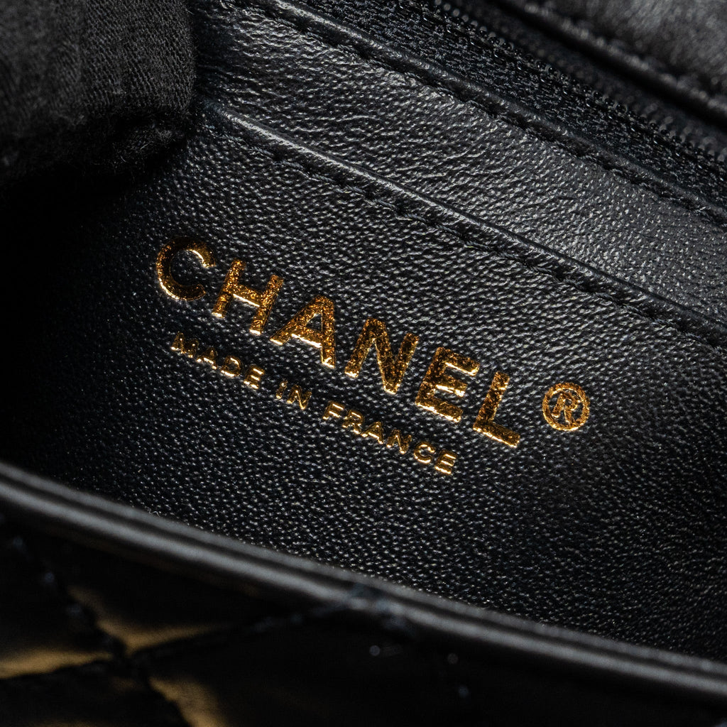 CHANEL MINI 2.55 REISSUE FLAP BAG AGED CALFSKIN BLACK GHW