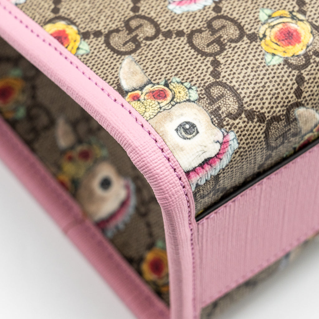 GUCCI CHILDREN’S YUKO HIGUCHI TOTE BAG GG SUPREME CANVAS/LEATHER PINK/MULTICOLOUR SHW