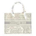 DIOR SMALL DIOR BOOK TOTE GRAY TOILE DE JOUY EMBROIDERY AN EXTRA DIOR TWILLY