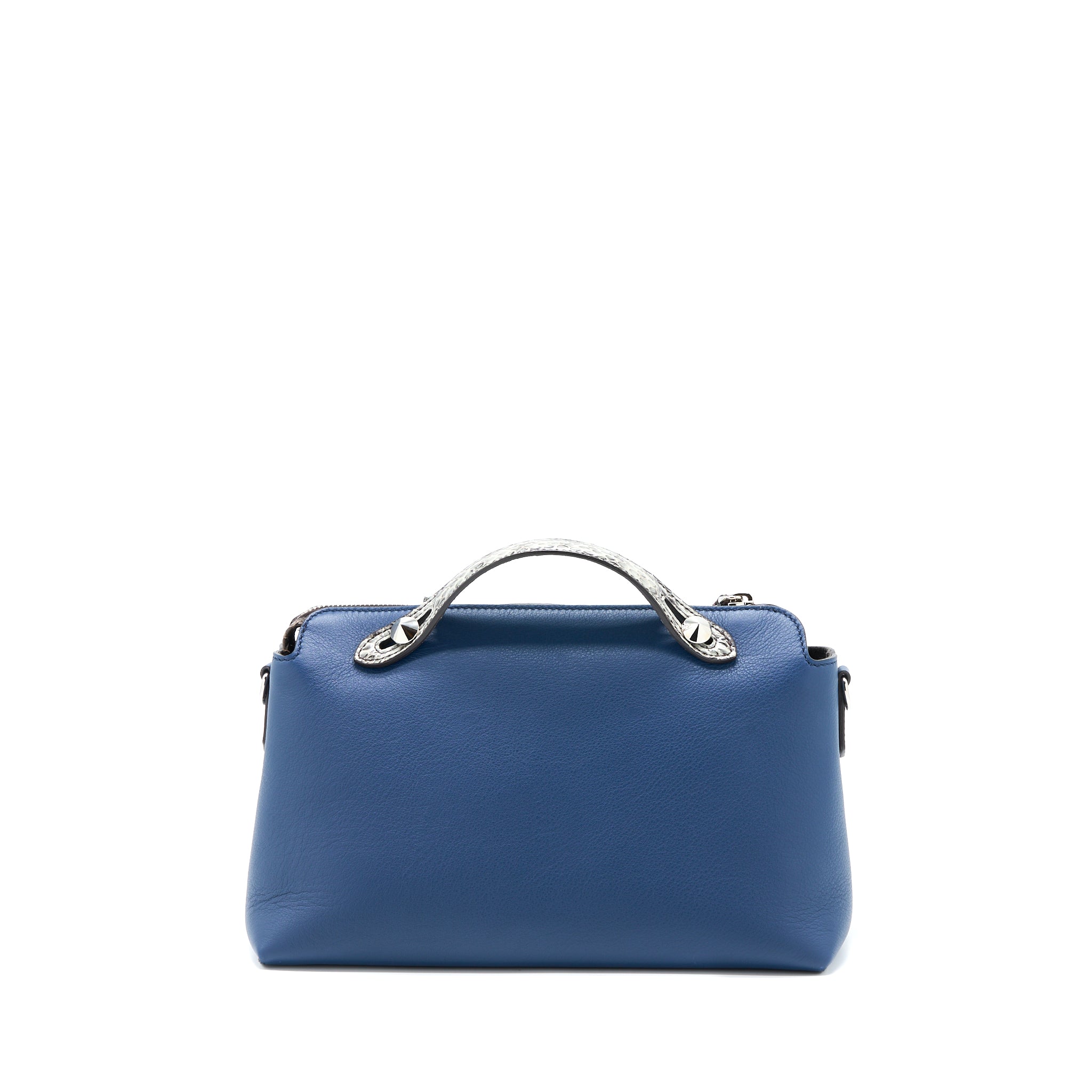 FENDI BY THE WAY CALFSKIN/ PYTHON DARK BLUE SHW