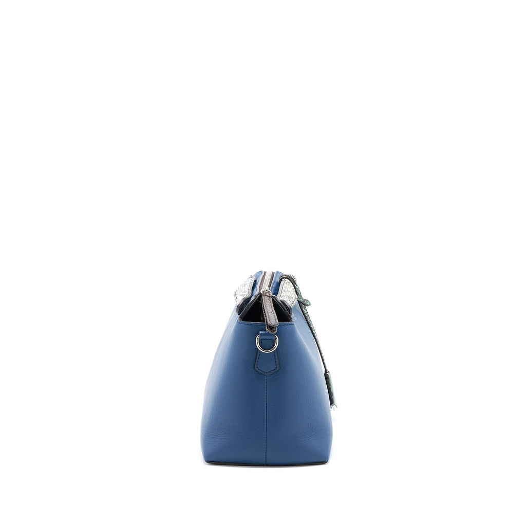 FENDI BY THE WAY CALFSKIN/ PYTHON DARK BLUE SHW
