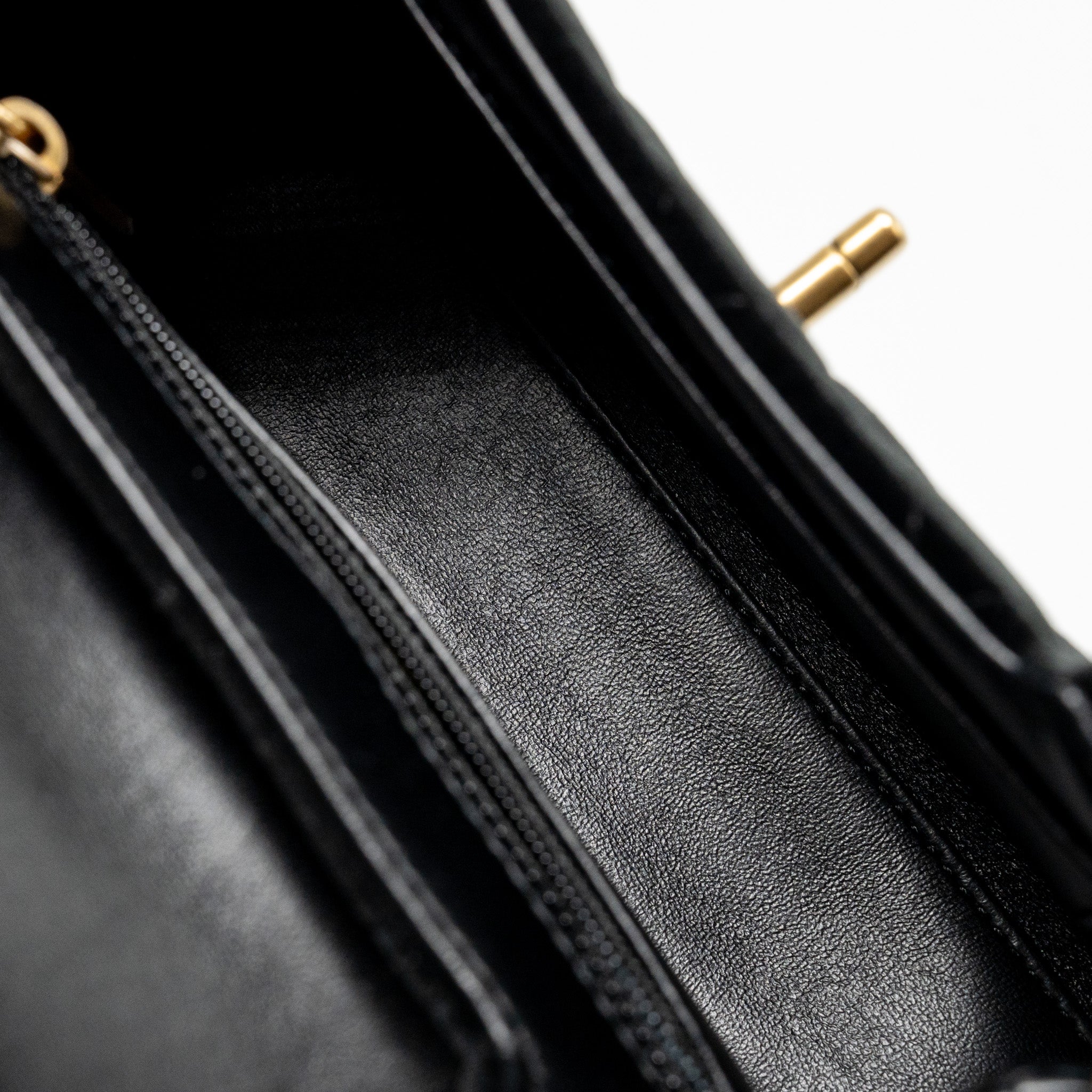 CHANEL MINI KELLY SHOPPING TOTE BAG VELVET BLACK GHW (MICROCHIP)