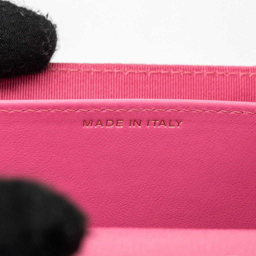 CHANEL QUILTED SMALL FLAP WALLET CAVIAR PINK LGHW