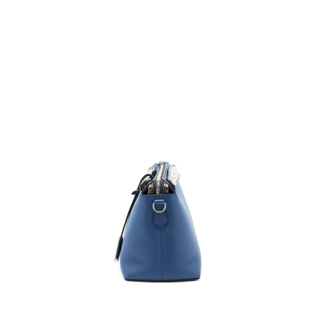 FENDI BY THE WAY CALFSKIN/ PYTHON DARK BLUE SHW