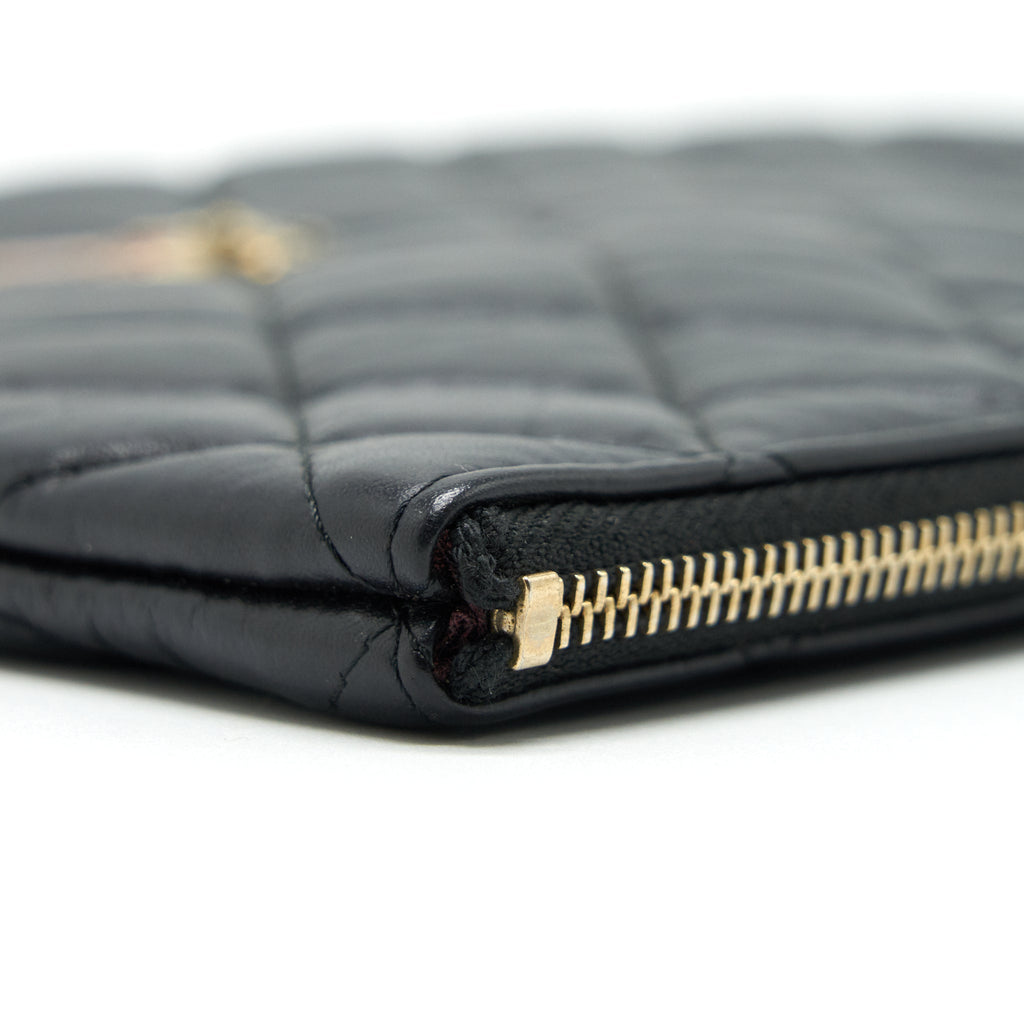 CHANEL 2.55 LEATHER CLUTCH WITH CHARM BLACK GHW