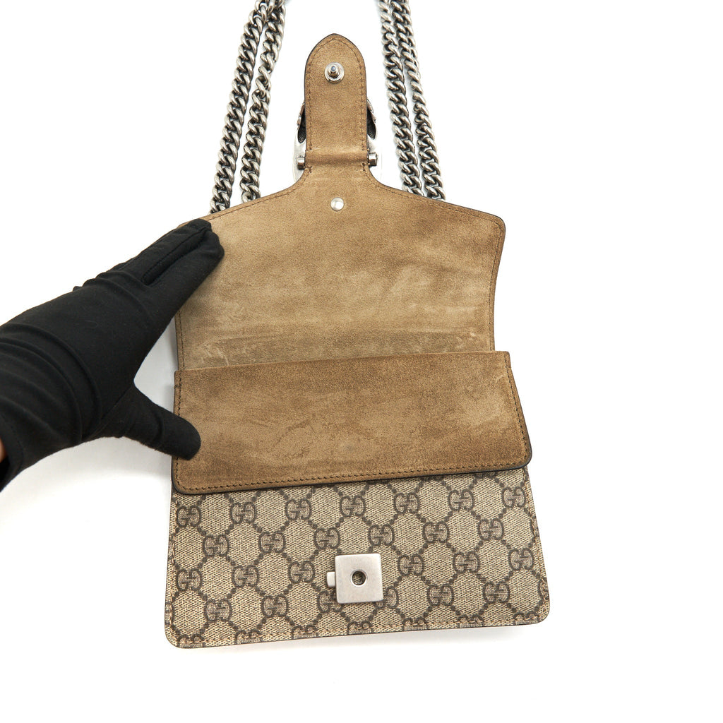 GUCCI MINI DIONYSUS GG SUPREME CANVAS/ BEIGE