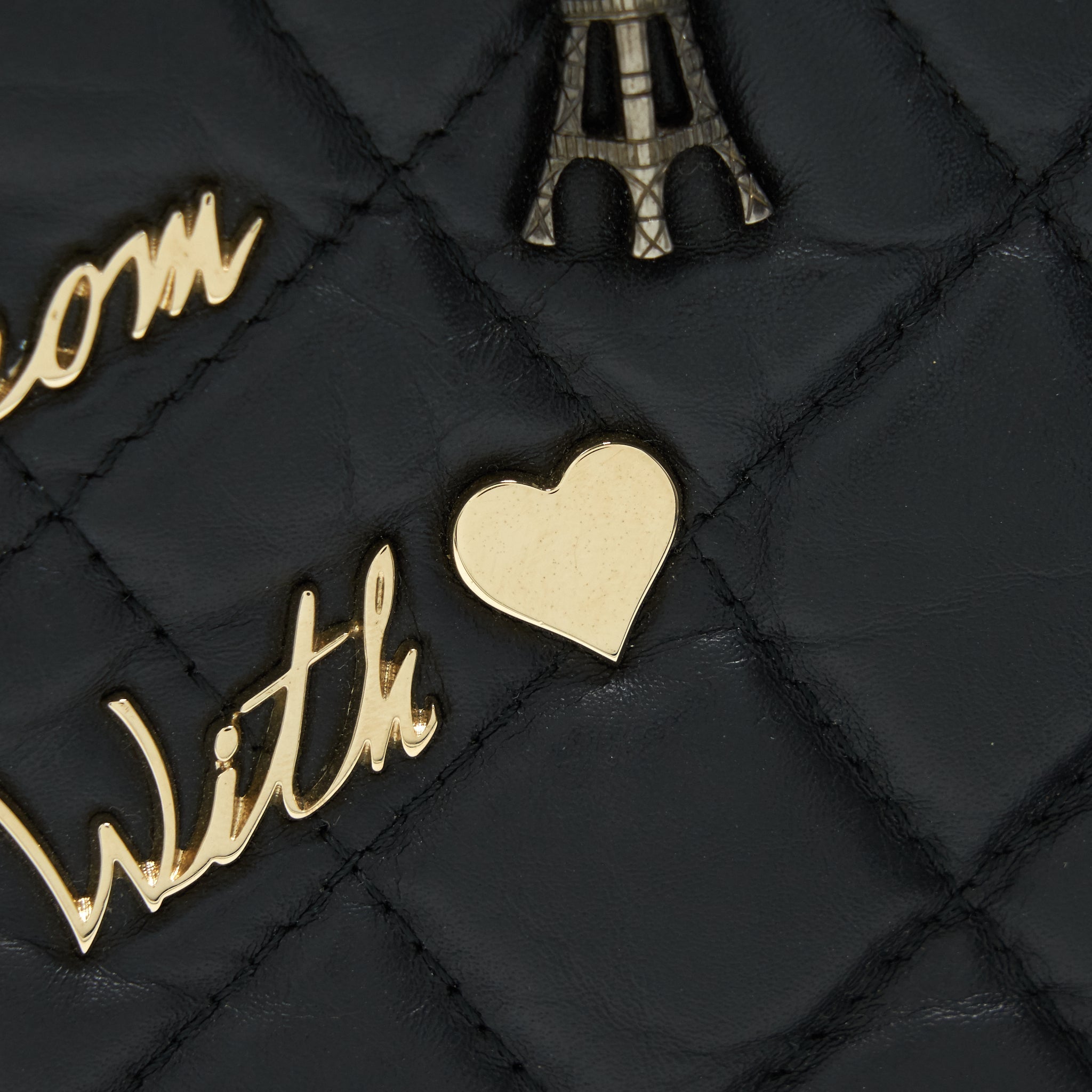 CHANEL 2.55 LEATHER CLUTCH WITH CHARM BLACK GHW