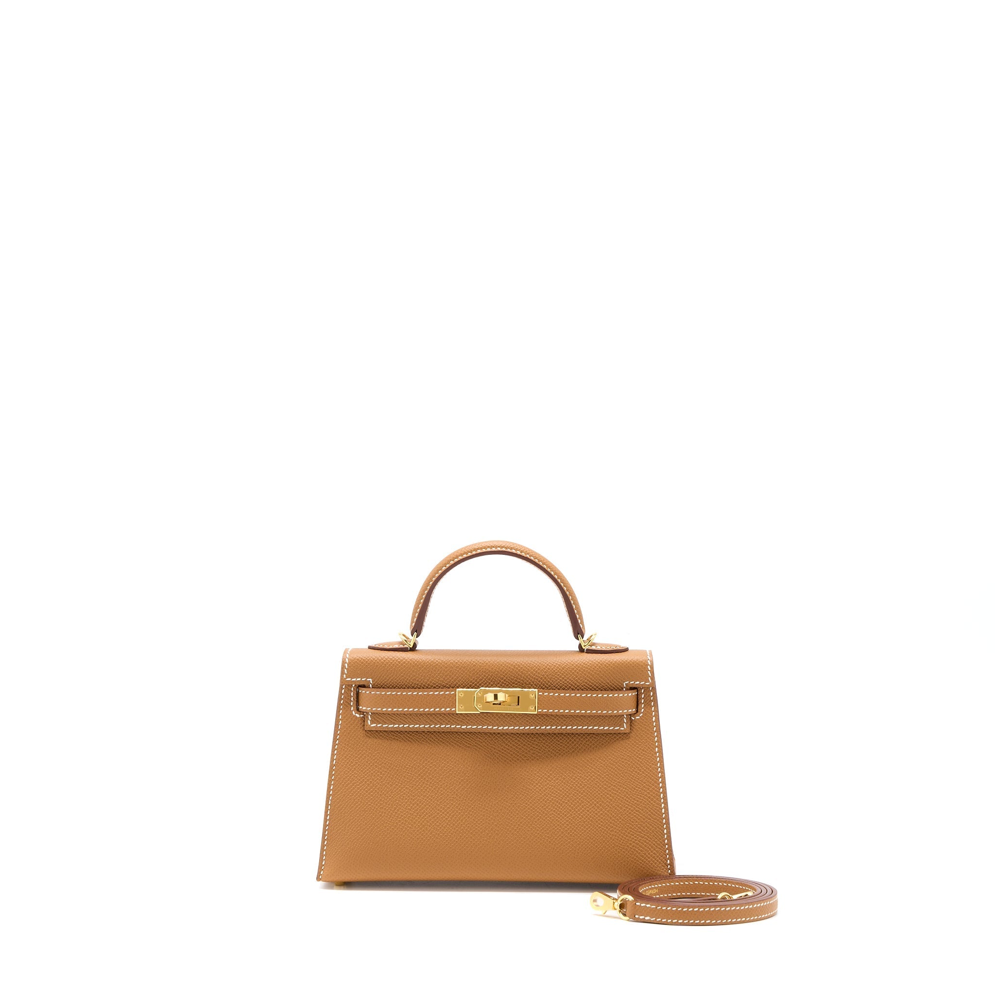 HERMES MINI KELLY II 20CM EPSOM GOLD GHW