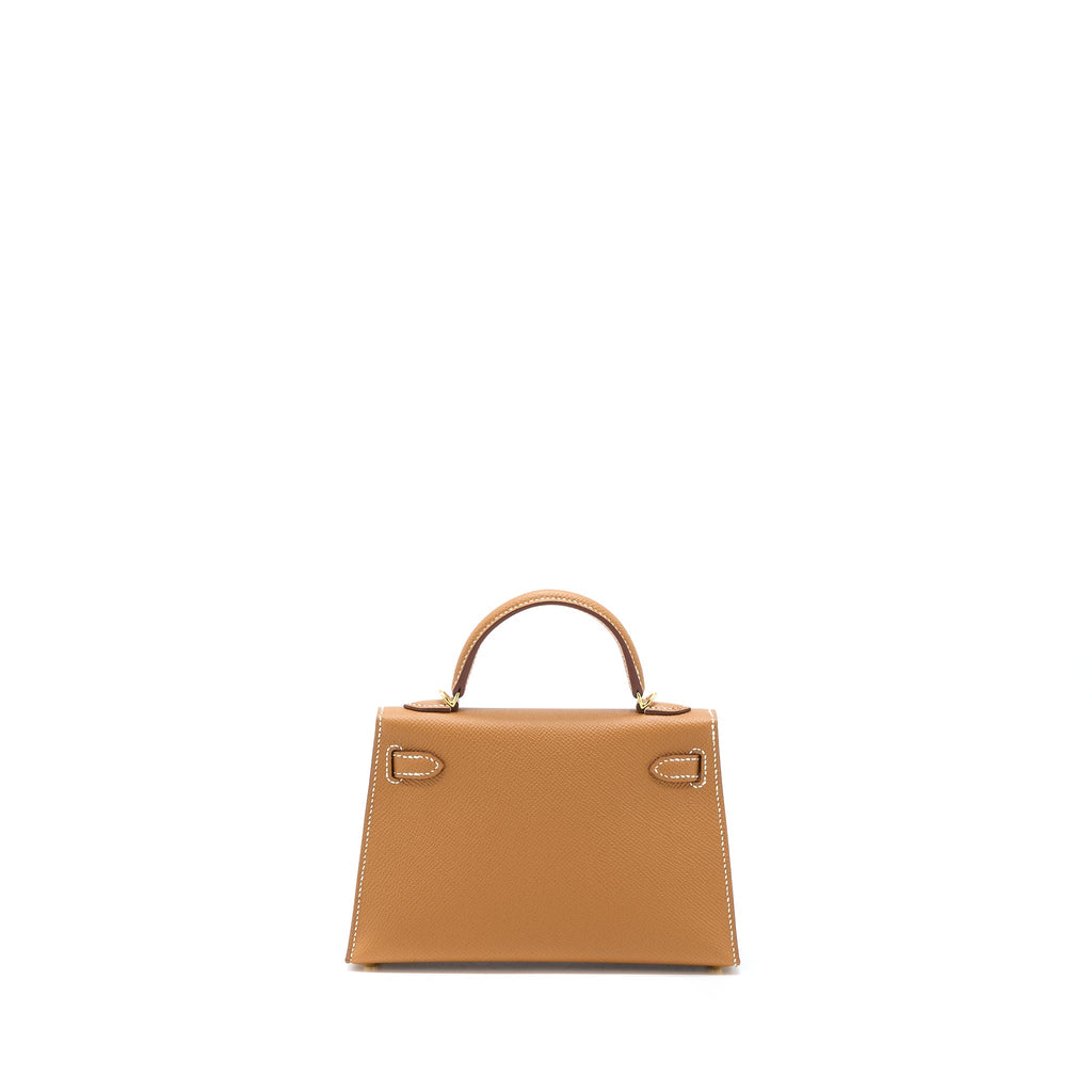 HERMES MINI KELLY II 20CM EPSOM GOLD GHW