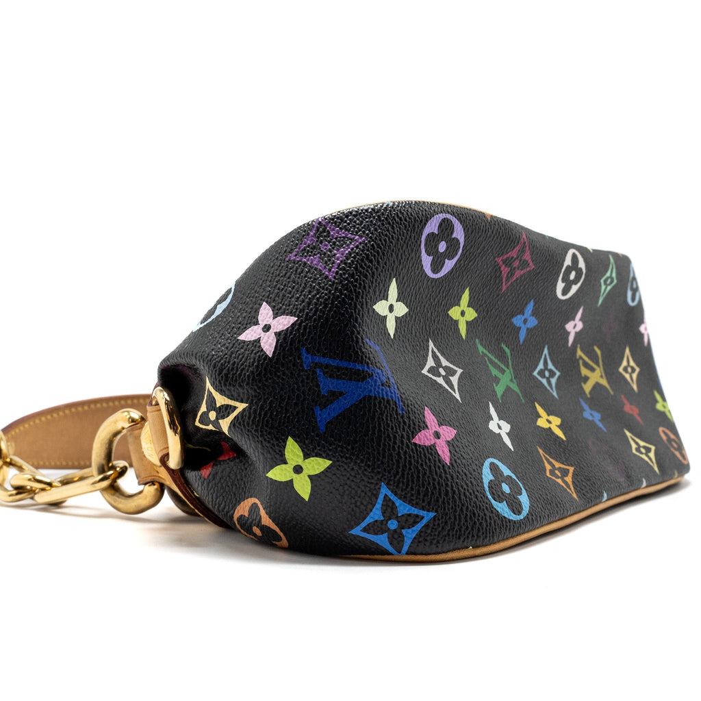 LOUIS VUITTON VINTAGE SHOULDER BAG BLACK/MULTICOLOUR MONOGRAM CANVAS GHW