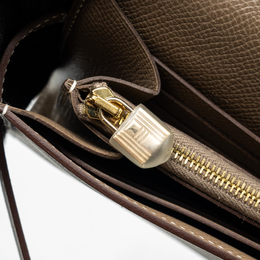 HERMES KELLY LONG WALLET EPSOM ETOUPE GHW
