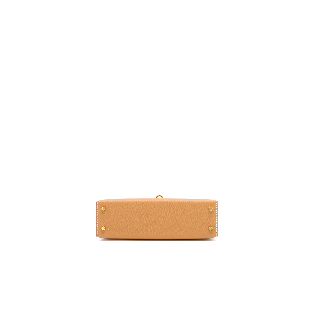 HERMES MINI KELLY II 20CM EPSOM GOLD GHW