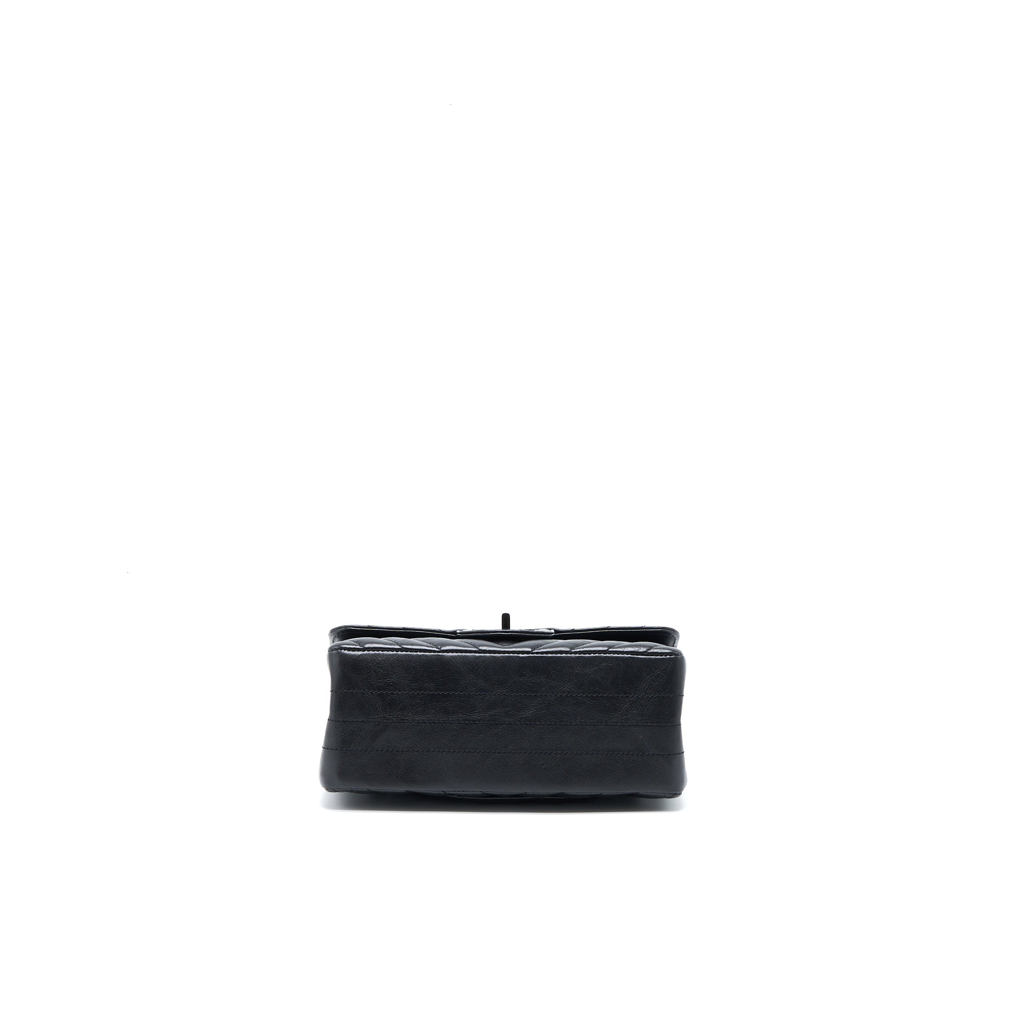 CHANEL MINI REISSUE 2.55 FLAP BAG CHEVRON AGED CALFSKIN SO BLACK
