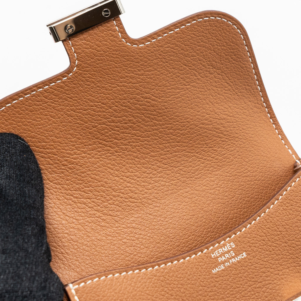 HERMES CONSTANCE SLIM EVERCOLOR GOLD/LIME SHW