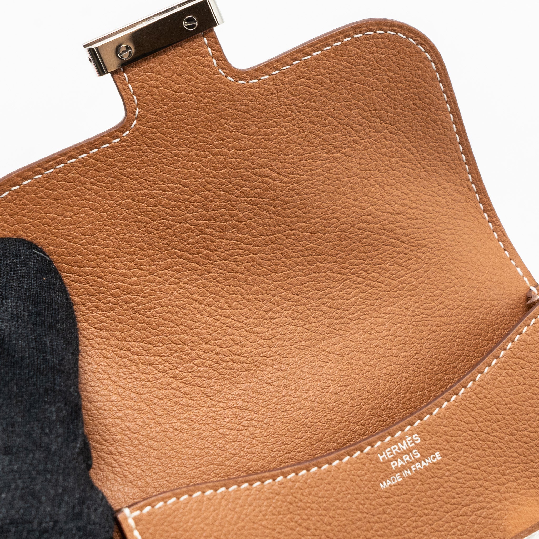 HERMES CONSTANCE SLIM EVERCOLOR GOLD/LIME SHW